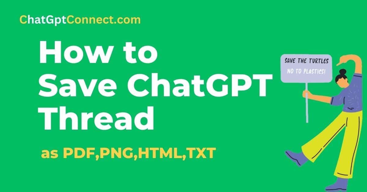 How to download and save ChatGPT thread data and conversation and export it