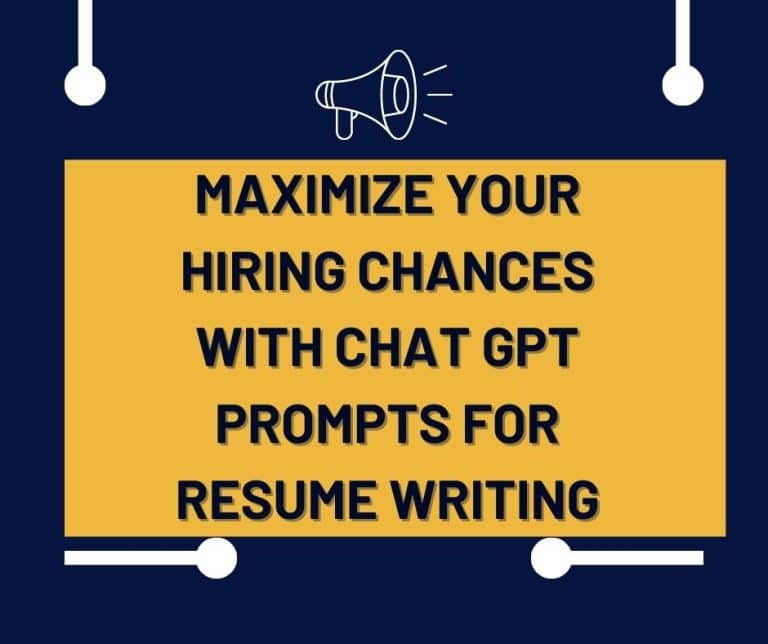 Get a Job Faster: Use these Chat Gpt Prompts for Resume Writing - Chat