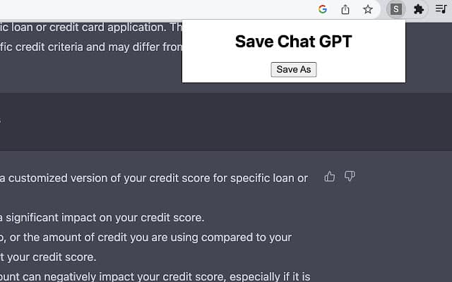 Save ChatGPT thread data conversation