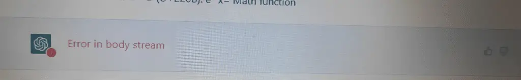 How to Fix Error in Body Stream ChatGPT